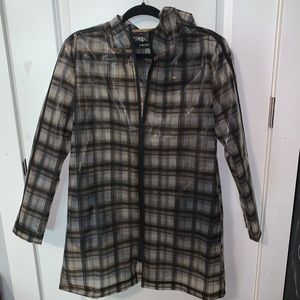 Zara clear/plaid rain coat